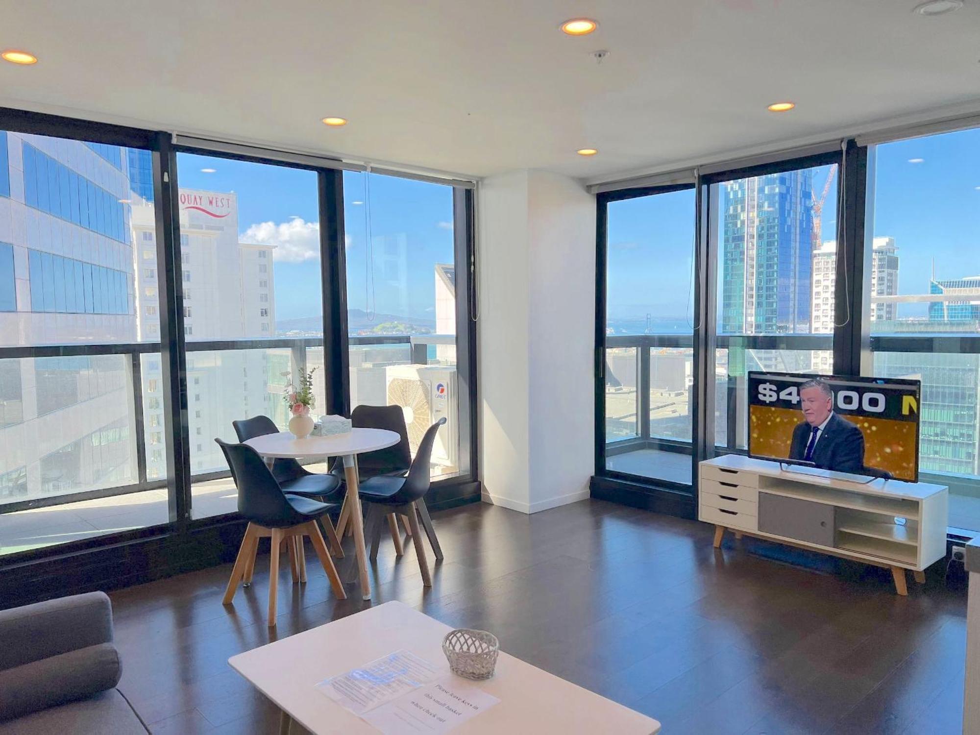 Magnificent Harbour View Skytower View Apartment In Cbd Auckland Ngoại thất bức ảnh